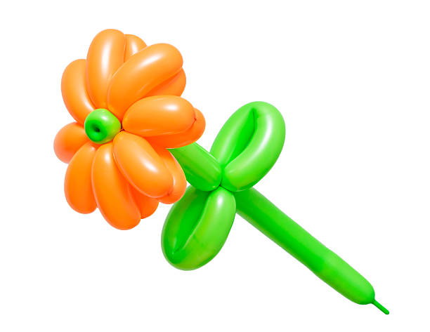 istock Beautiful flower from balloons isolated on white background. 627391216