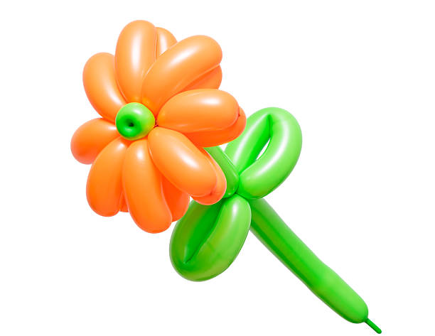 istock Beautiful flower from balloons isolated on white background. 627396302