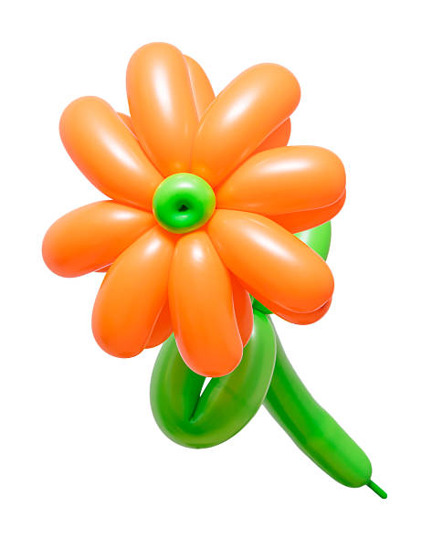 Beautiful flower from balloons isolated on white background.