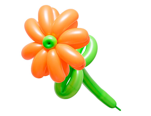 istock Beautiful flower from balloons isolated on white background. 627396652