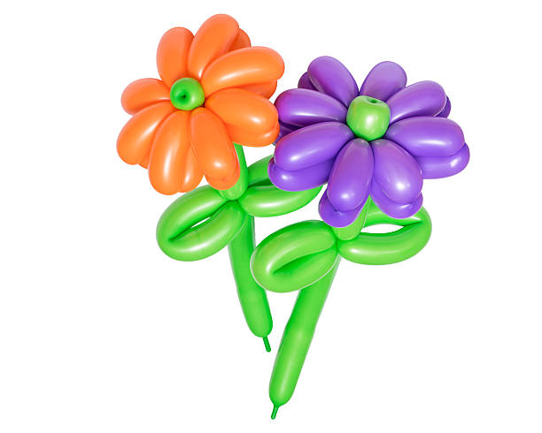 istock Beautiful flower from balloons isolated on white background. 627397094