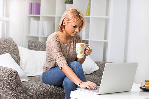 istock Beautiful girl drink coffee 627398774