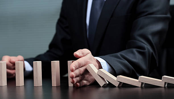 istock business concept of salvation from collapse 627401820