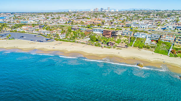 corona del mar, newport beach, kalifornien - newport beach california orange county house stock-fotos und bilder