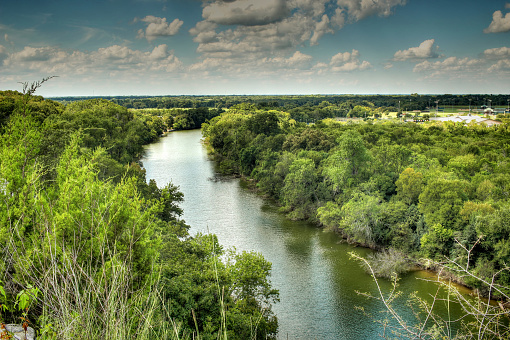 The Brazos River as seen from Cameron Park, Waco Texas