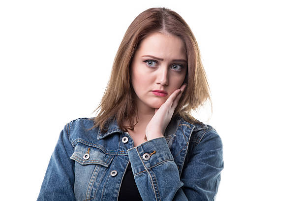 istock Frustrated woman in jeans jacket 627430776