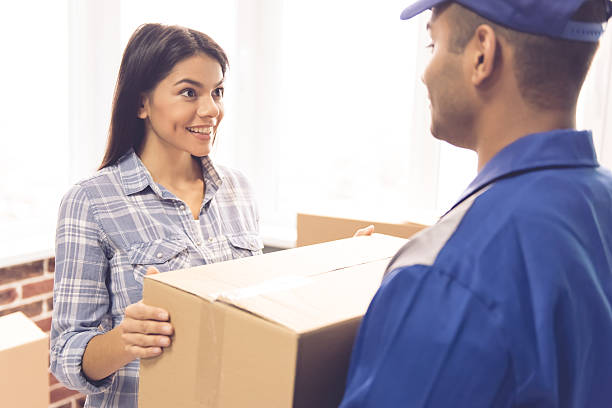 istock Beautiful girl and worker 627432002