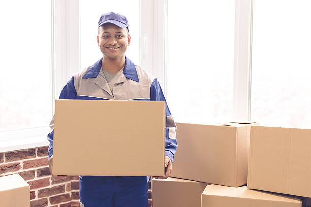 Handsome young worker stock photo