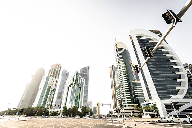 istock doha skyline of the downtown in Qatar 627445508