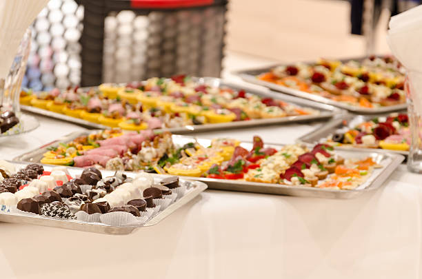 istock Catering food on the table in a boutique 627447810