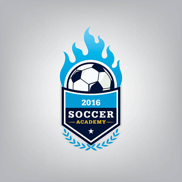 Soccer logo emblem design,vector illustration Soccer logo emblem design,vector illustration fire alphabet letter t stock illustrations