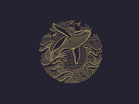 whale logo. vector