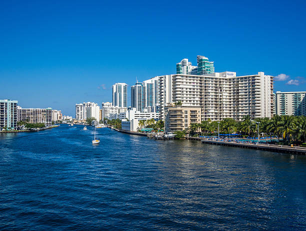 View of Hollywood, FL View of Hollywood city at South Florida hollywood florida photos stock pictures, royalty-free photos & images