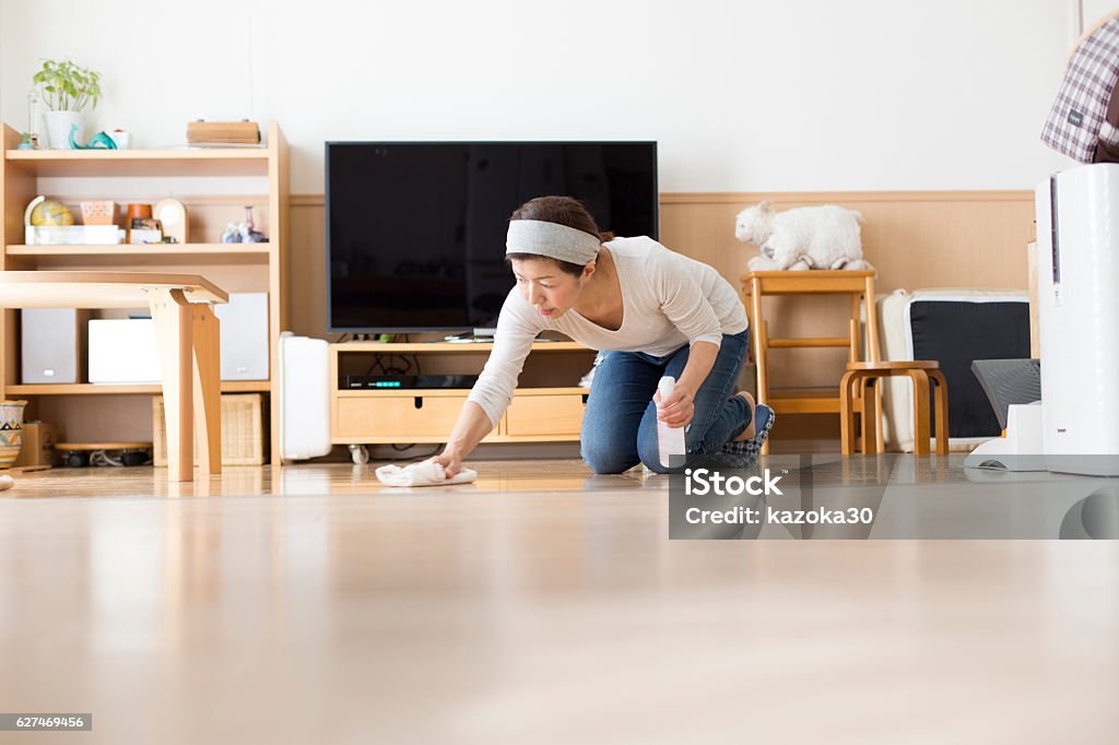 clean I shot in my living room at home. Cleaning Stock Photo