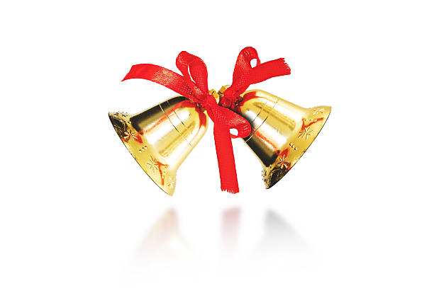 istock Decorative golden bells for Christmas and New Year, isolated 627469552