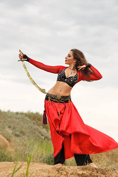 istock Dance with a sword. Tribal style 627470588