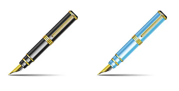Vector illustration of Fountain pen