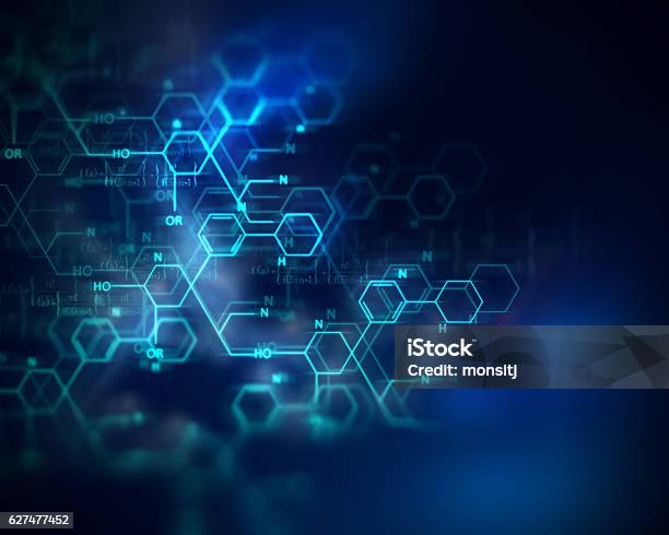 Chemisch Wissenschaft Substanz Und Moleküle Medizinischen Hintergrund Krank Stockfoto und mehr Bilder von Bildhintergrund