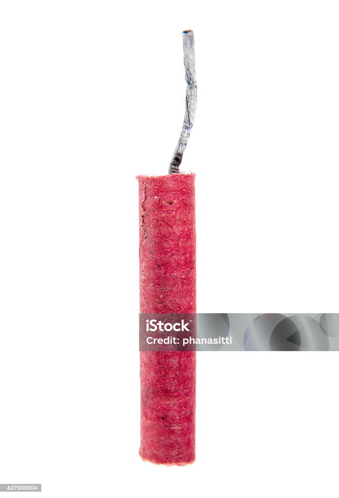 Firecrackers isolated on white background Bomb Stock Photo