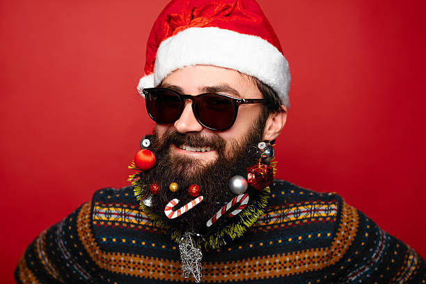 istock Christmas Santa Claus wearing sunglasses 627511018
