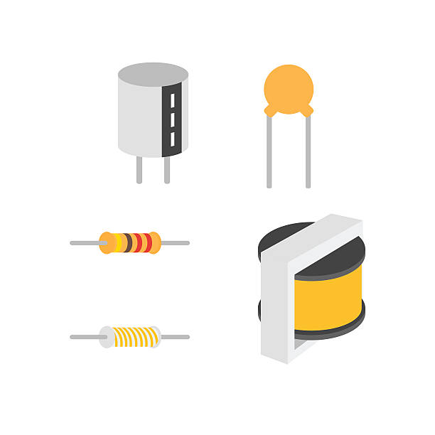 illustrations, cliparts, dessins animés et icônes de composants électroniques, vecteur d’icônes par eps10 - thermistor