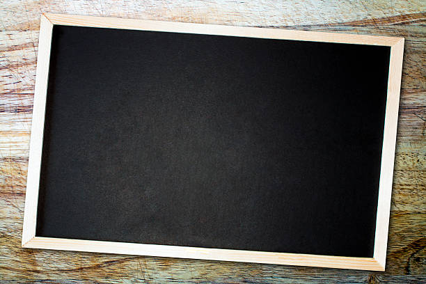 istock Blackboard on a Scratched Wooden Board 627524944