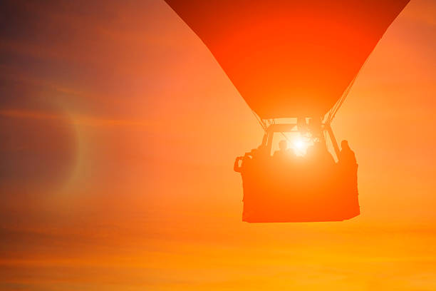 istock Twilight balloon over the clouds. Turkey 627524998