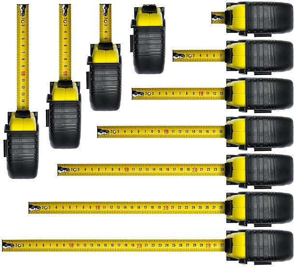 istock Set of Tape Measures on White Background 627540812