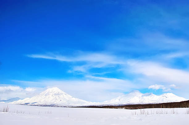 istock Beautiful winter volcanic landscape 627557816