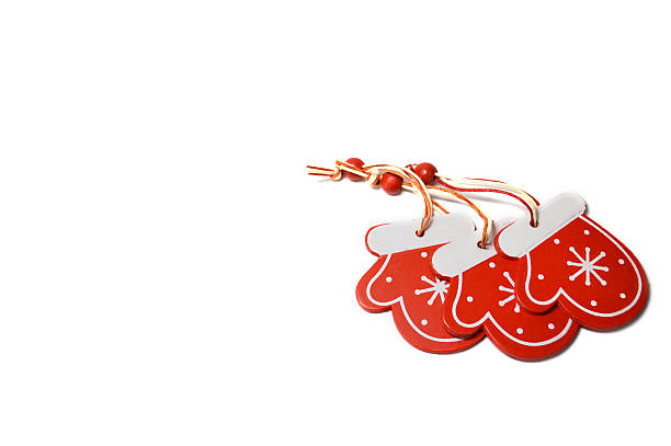 istock Wooden mittens on a white background 627558820