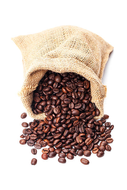 istock coffee beans in bag isolated on white background 627558828