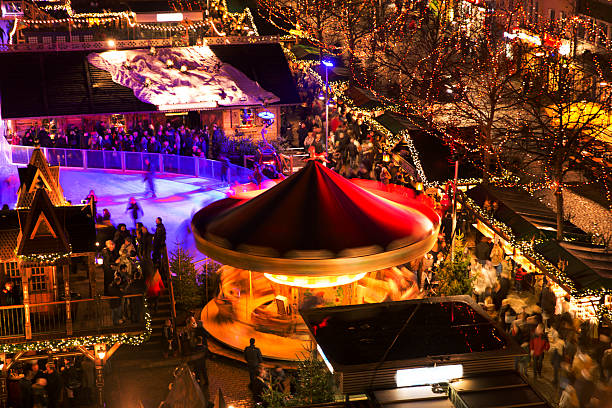 Winter Wonderland at Hyde Park in London UK during Christmas and New Year celebrations.