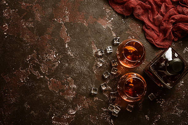 istock Two glasses of brandy or cognac 627575166
