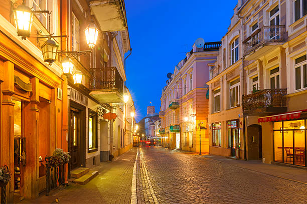istock Pilies Street at night, Vilnius, Lithuania 627584604
