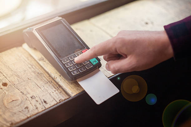 istock Enter Pin Credit card machine payment 627584840