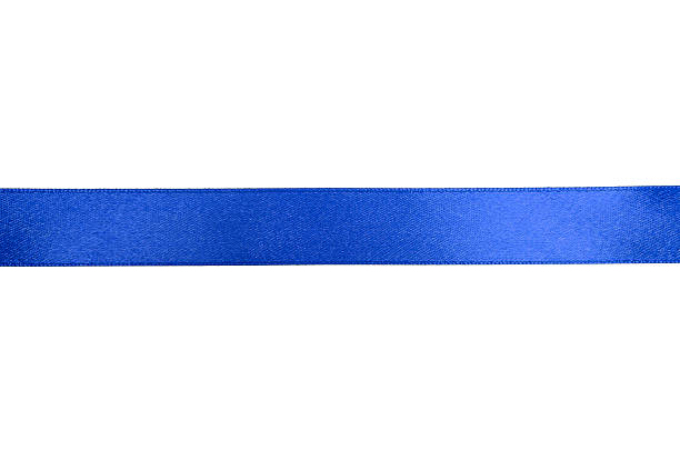 Shiny blue ribbon Shiny blue ribbon on white background with copy space. satin stock pictures, royalty-free photos & images