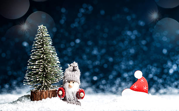 istock decorative Christmas tree on the dark blue background 627629038