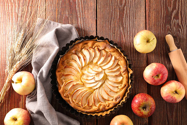 애플 파이  - pie dessert apple pie autumn 뉴스 사진 이미지