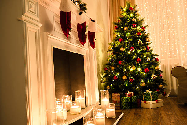 istock Winter holidays atmosphere in a warm room 627660872