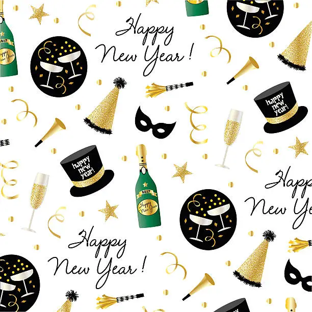 Vector illustration of new year's eve pattern