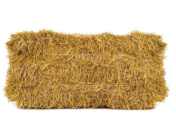 There's hay isolated on a white background bale stock pictures, royalty-free photos & images