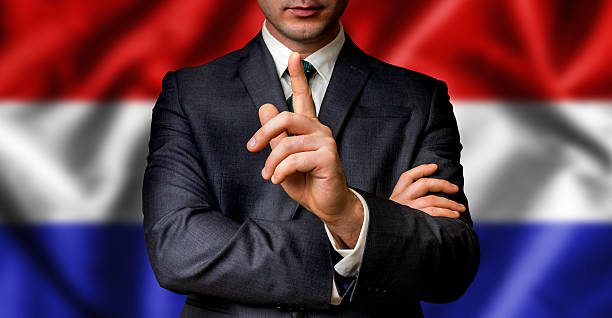 istock Dutch candidate speaks to the people crowd 627672986