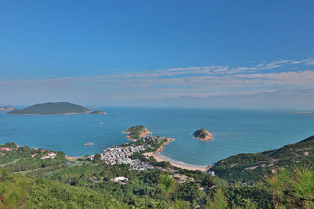 istock Green Tropical hiking route  Dragon's Back 627673550