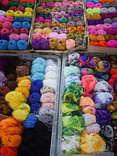 istock Baskets full of colorful yarns 627674442