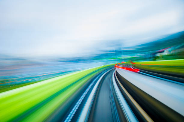 istock Speed motion in urban highway road tunnel 627675240