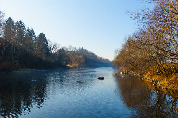 istock Morning Over River In Snowless Winter 627675668