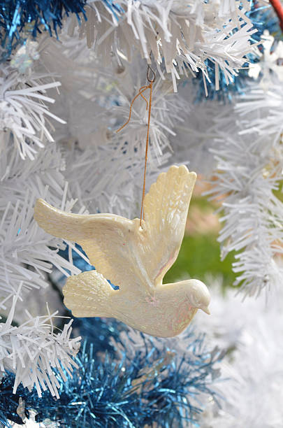 istock peace dove symbol white Christmas tree ornament 627675906