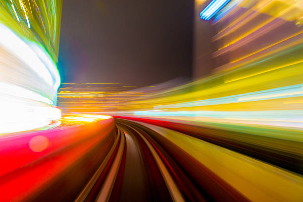istock Speed motion in urban highway road tunnel 627677440