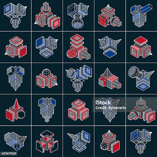 Engineering Basic Shapes Engineering Abstract Geometric Shapes Simple Vectors Set Stock ...