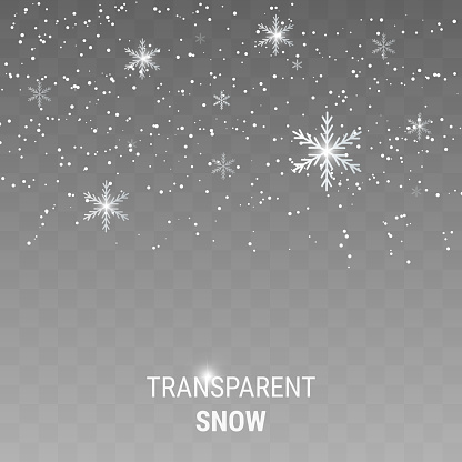 Snow Without Backround Falling Snow On A Transparent Background Stock Illustration - Download ...